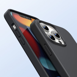 Ugreen apsauginis silikoninis dėklas, guminis lankstus silikoninis dėklo dangtelis iPhone 13 Pro Max juodas