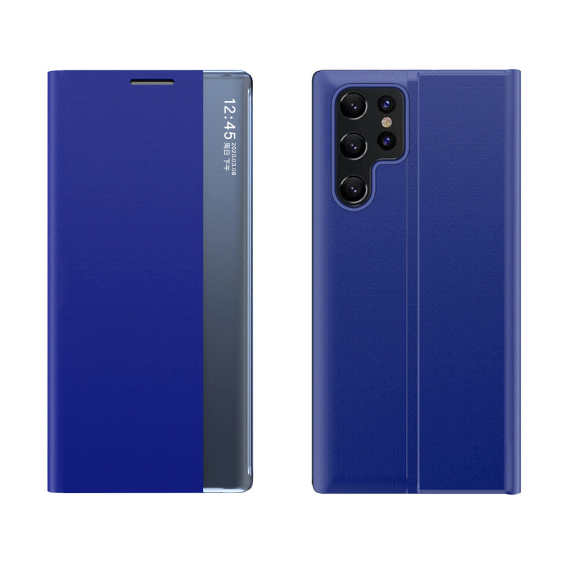 Naujas miego dėklas, skirtas „Samsung Galaxy S24 FE“ su atlenkiama ir stovu – mėlynas