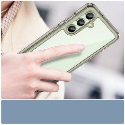 „Outer Space“ dėklas su gelio rėmeliu, skirtas „Samsung Galaxy S24 FE“ – skaidriai juodas