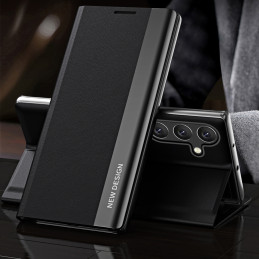 „Sleep Case Pro“ dėklas „Samsung Galaxy A16 / A16 5G“ su atlenkimu ir stovu – juodas