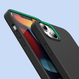 Ugreen apsauginis silikoninis dėklas, guminis lankstus silikoninis dėklo dangtelis iPhone 13 mini juodas