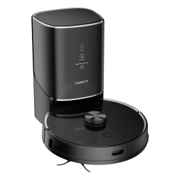 UWANT U100 robotas dulkių siurblys su šluostės funkcija + įkrovimo/ valymo stotelė - juodas