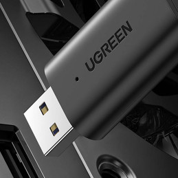 Ugreen siųstuvas / imtuvas Bluetooth 5.1 belaidis garso adapteris 3,5 mm mini lizdas juodas (CM523 60300)