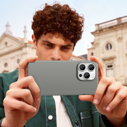 „Tech-Protect“ silikoninis „MagSafe“ dėklas „iPhone 16 Pro“ – pilkas