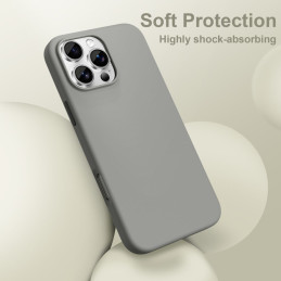 „Tech-Protect“ silikoninis „MagSafe“ dėklas, skirtas „iPhone 16 Pro Max“ – pilkas