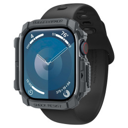 „Spigen Rugged Armor“ dėklas, skirtas „Apple Watch 10“ (46 mm) – pilkas