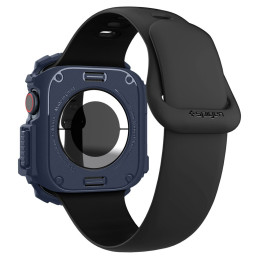 „Spigen Rugged Armor“ dėklas, skirtas „Apple Watch 10“ (46 mm) – tamsiai mėlynas