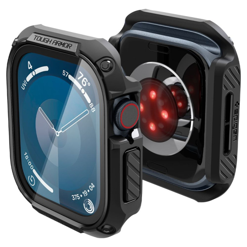 „Spigen Tough Armor“ dėklas, skirtas „Apple Watch 10“ (46 mm) – juodas