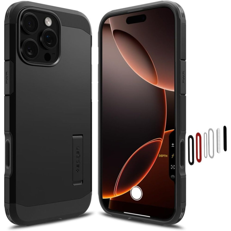 „Spigen Tough Armor“ „T“ „MagSafe“ dėklas, skirtas „iPhone 16 Pro Max“ – juodas