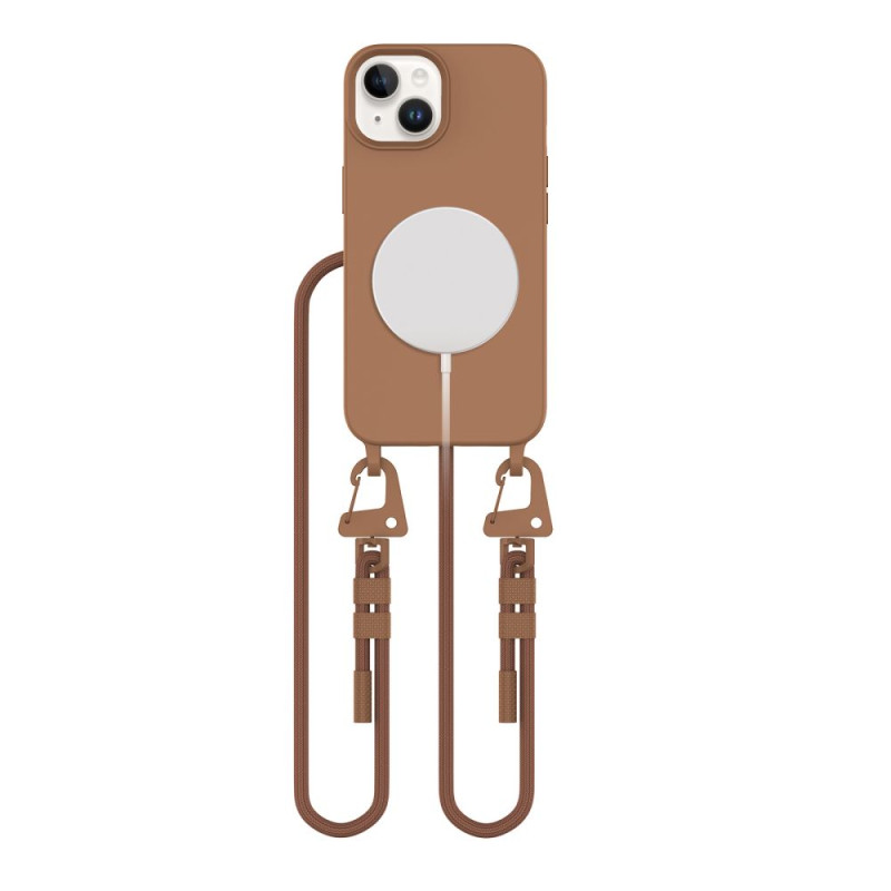 „Tech-Protect MagNecklace“ „MagSafe iPhone 13“ dėklas – rudas