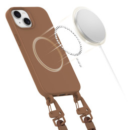 „Tech-Protect MagNecklace“ „MagSafe iPhone 13“ dėklas – rudas