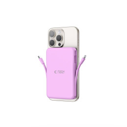 „Tech-Protect PB31 MagSafe 10000mAh“ išorinė baterija – violetinė
