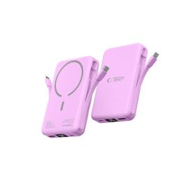 „Tech-Protect PB31 MagSafe 10000mAh“ išorinė baterija – violetinė