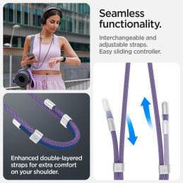 „Spigen“ universalus virvelės ir pakabuko rinkinys – violetinė