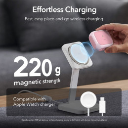 ESR Orbit Halolock MagSafe dėklas, skirtas AirPods 4 ausinėms – rožinis
