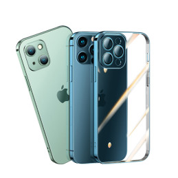 Joyroom Chery Mirror Case dangtelis iPhone 13 Pro korpusui su metaliniu rėmeliu sidabro spalvos (JR-BP908 sidabras)