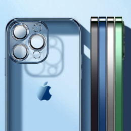 Joyroom Chery Mirror Case dangtelis iPhone 13 Pro korpusui su metaliniu rėmeliu sidabro spalvos (JR-BP908 sidabras)