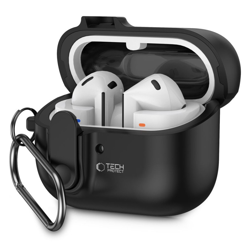 „Tech-Protect“ plonas kabliuko dėklas „Samsung Galaxy Buds 3 / 3 Pro“ – juodas