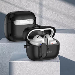 „Tech-Protect“ plonas kabliuko dėklas „Samsung Galaxy Buds 3 / 3 Pro“ – juodas