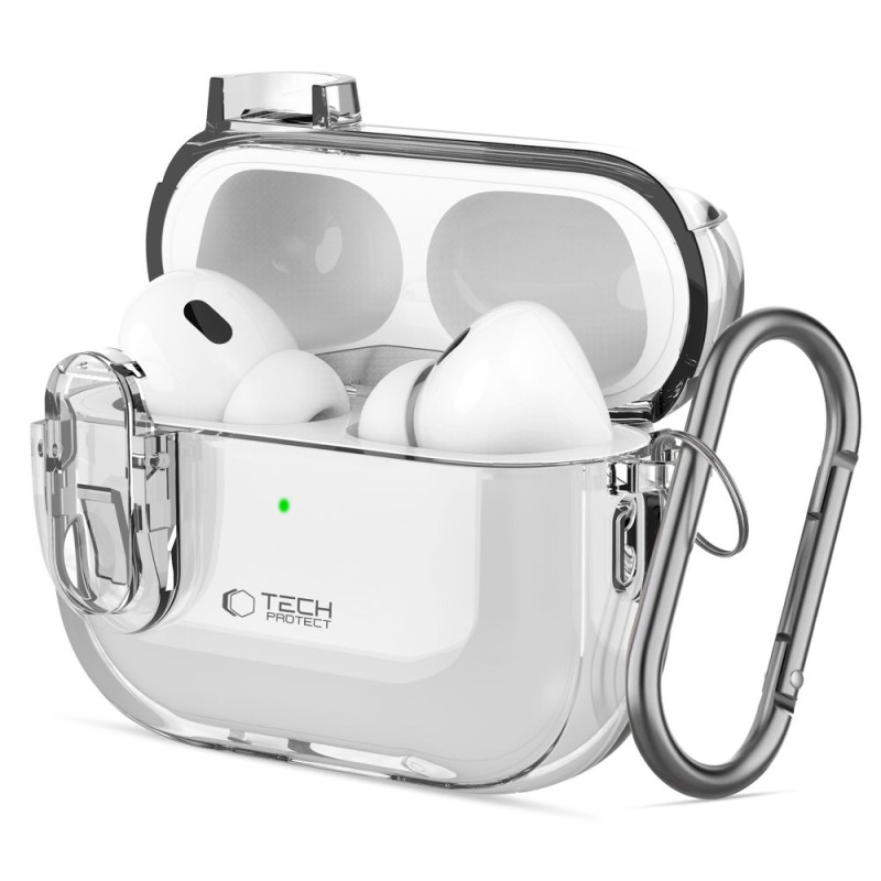 „Tech-Protect“ plonas kabliuko dėklas, skirtas „AirPods 1“ / „2“ – skaidrus