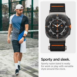 „Spigen DuraPro“ dirželis, skirtas „Samsung Galaxy Watch Ultra 47mm“ – juodas