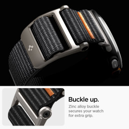 „Spigen DuraPro“ dirželis, skirtas „Samsung Galaxy Watch Ultra 47mm“ – juodas