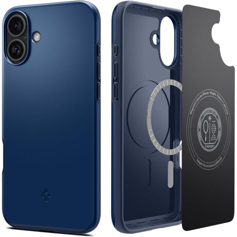 „Spigen Thin Fit Magsafe iPhone 16“ dėklas – mėlynas