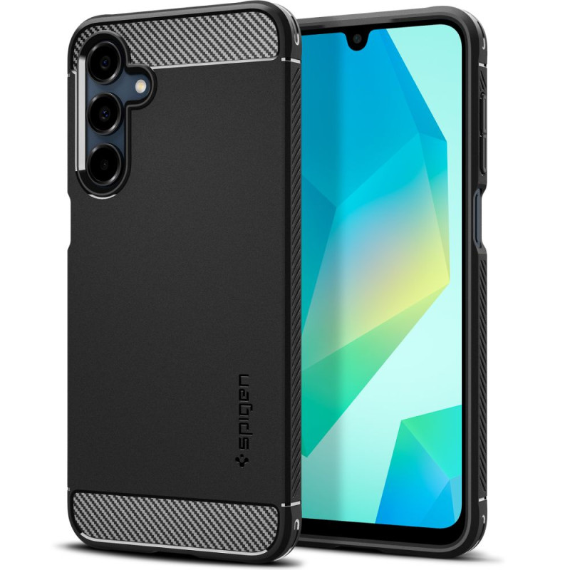 „Spigen Rugged Armor“ dėklas, skirtas „Samsung Galaxy A16 4G / 5G“ - juodas