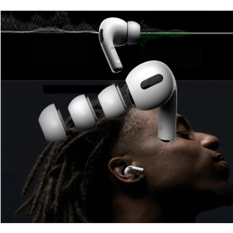 „Tech-Protect“ ausų antgaliai, skirti „AirPods Pro 1/ 2“ (3 vnt.) – juodi