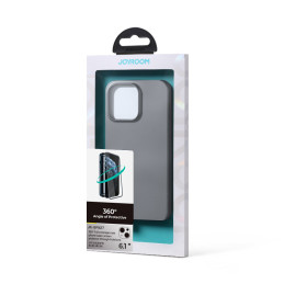 Joyroom 360 Full Case dėklo dangtelis, skirtas iPhone 13 galinei ir priekiniam dėklui + grūdintas stiklas pilkas (JR-BP9...
