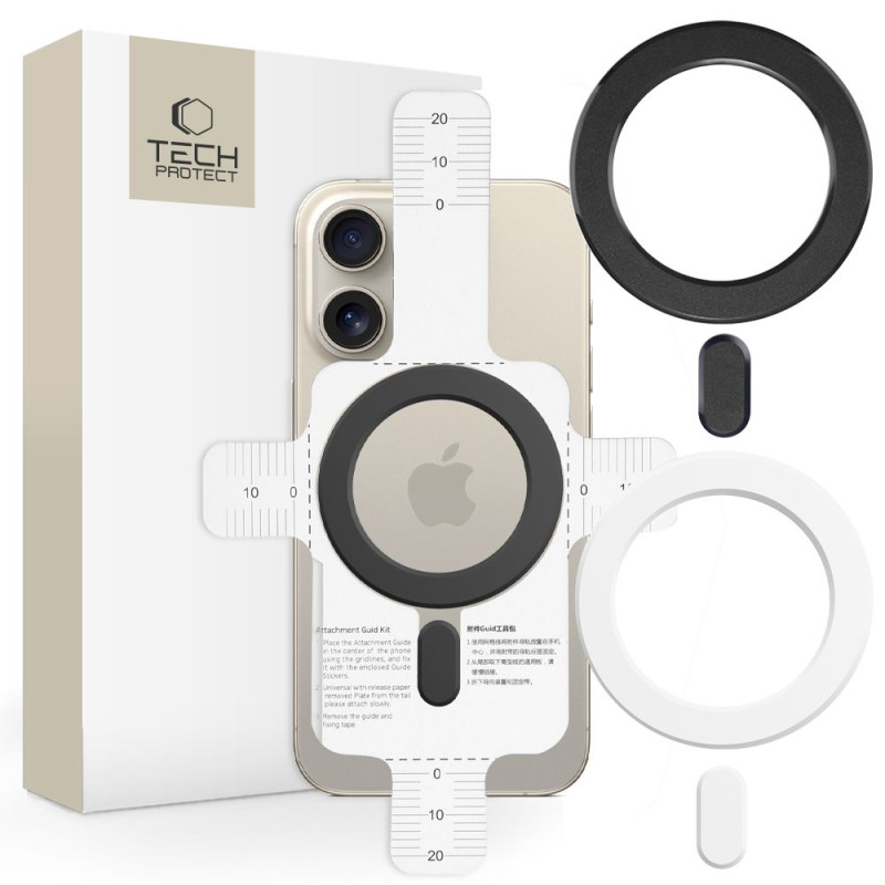 „Ring Tech-Protect MMP-100“ su „MagSafe“ (2 vnt.) – balta – juoda