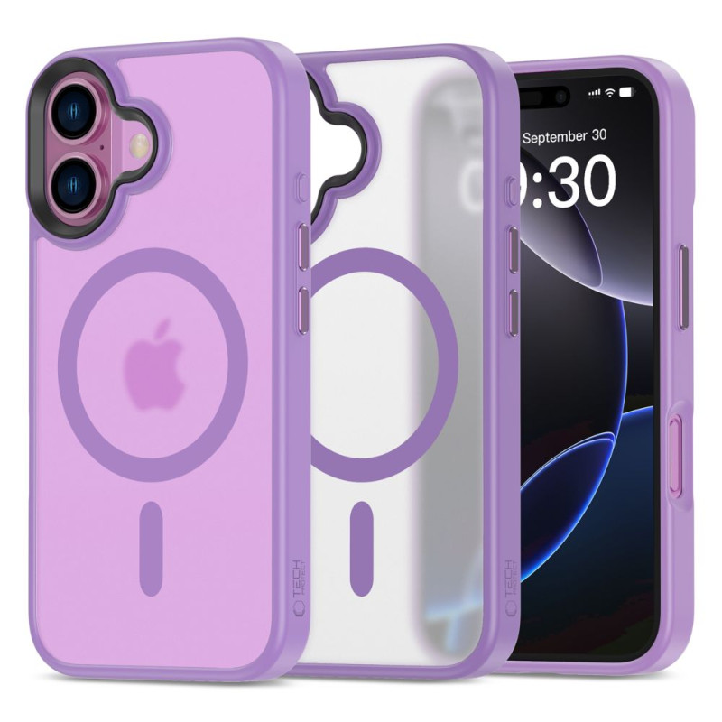 „Tech-Protect MagMat MagSafe iPhone 16“ dėklas – violetinis