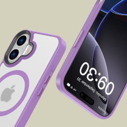 „Tech-Protect MagMat MagSafe iPhone 16“ dėklas – violetinis