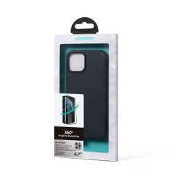 Joyroom 360 Full Case dėklo dangtelis, skirtas iPhone 13 Pro Max galinis ir priekinis dangtelis + grūdintas stiklas juod...