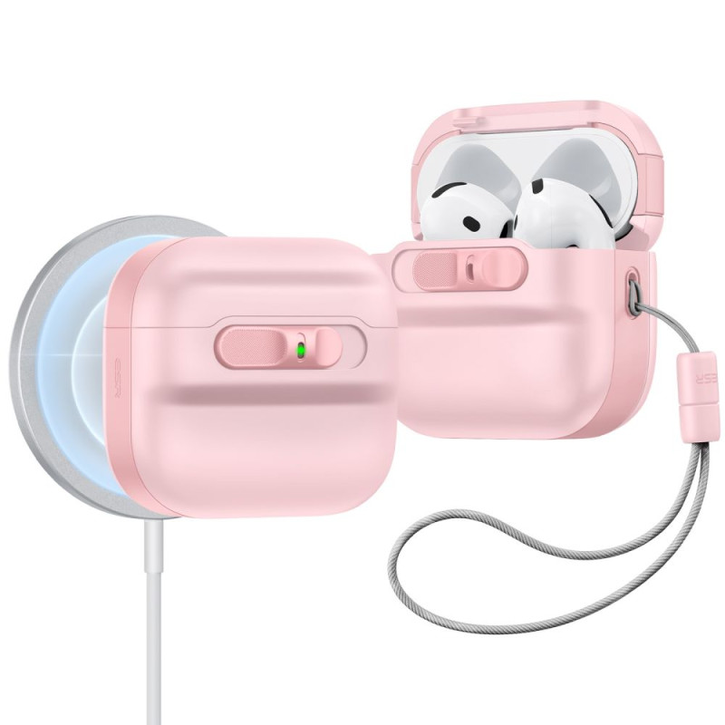 ESR Pulse Halolock Magsafe dėklas, skirtas AirPods 4 ausinėms – rožinis