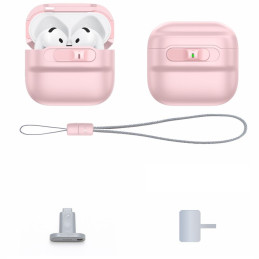ESR Pulse Halolock Magsafe dėklas, skirtas AirPods 4 ausinėms – rožinis