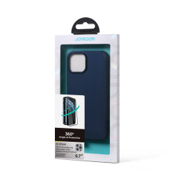 Joyroom 360 Full Case dėklo dangtelis, skirtas iPhone 13 Pro Max galinis ir priekinis dangtelis + grūdintas stiklas mėly...