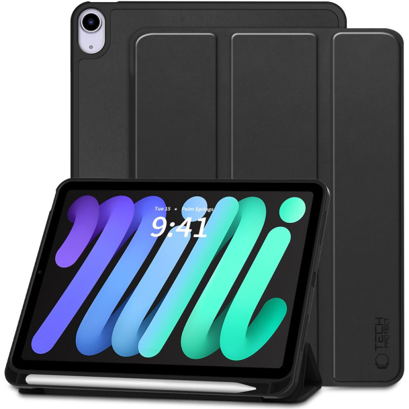 „Tech-Protect SC“ rašiklio dėklas, skirtas „iPad Mini 6 / 7 / 2021–2024“ – juodas
