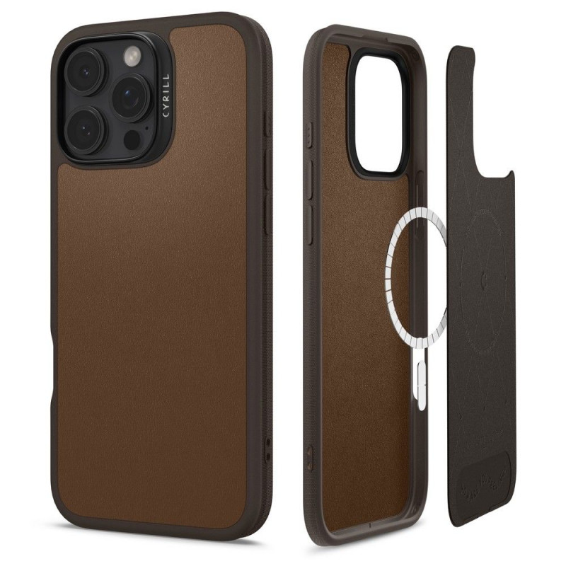 „Spigen Cyrill Kajuk Mag iPhone 16 Pro Max“ dėklas – rudas