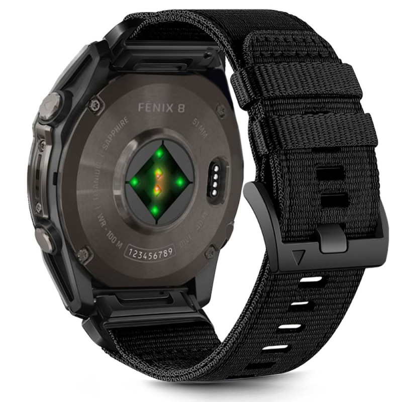 „Tech-Protect“ nailono dirželis, skirtas „Garmin Fenix 5X / 5X PLUS / 6X / 6X PRO / 7X / 8“ (51 mm) – juodas