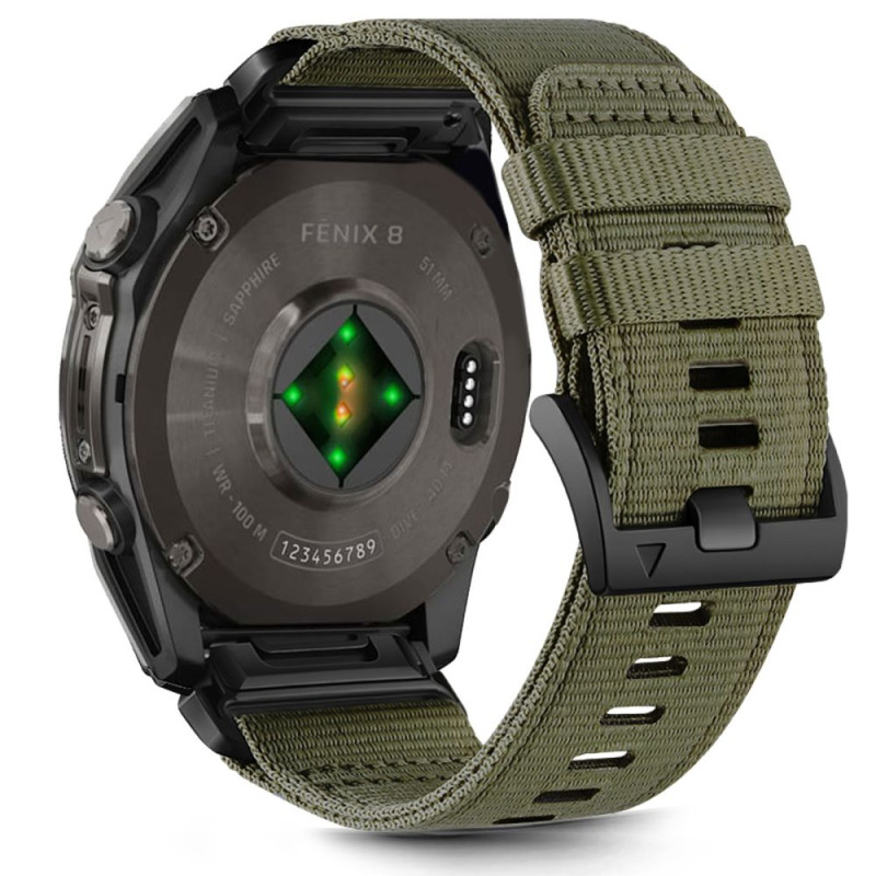 „Tech-Protect“ nailono dirželis, skirtas „Garmin Fenix 5X / 5X PLUS / 6X / 6X PRO / 7X / 8“ (51 mm) – žalias