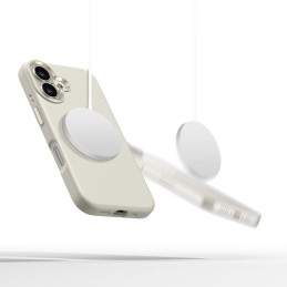 „Tech-Protect“ silikoninis PU „MagSafe“ iPhone 16 dėklas – smėlio spalvos