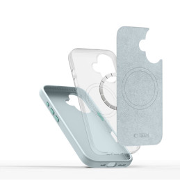 „Tech-Protect“ silikoninis PU „MagSafe“ iPhone 16 dėklas – mėlynas