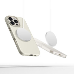 „Tech-Protect“ silikoninis PU „MagSafe iPhone 16 Pro“ dėklas – smėlio spalvos