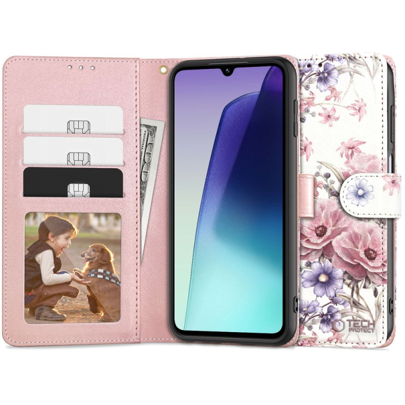 „Tech-Protect“ piniginės dėklas, skirtas „Xiaomi Redmi 14C“ / „POCO C75“ – rožinis