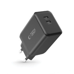 „Tech-Protect NC45W-GAN“ 2 prievadų PD45W sieninis įkroviklis – juodas