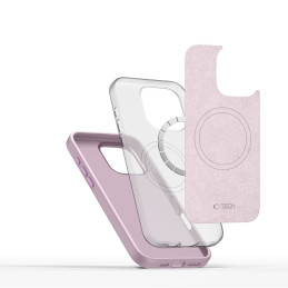 „Tech-Protect“ silikoninis PU „MagSafe“ dėklas, skirtas „iPhone 16 Pro Max“ – rožinis