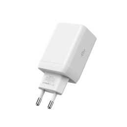 „Tech-Protect NC45W-GAN“ 2 prievadų PD45W įkroviklis – baltas