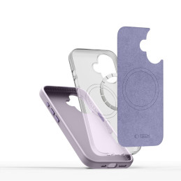 „Tech-Protect“ silikoninis PU „MagSafe“ iPhone 16 dėklas – violetinis
