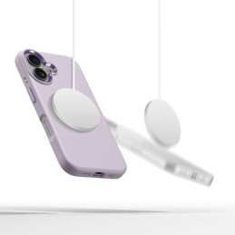 „Tech-Protect“ silikoninis PU „MagSafe“ iPhone 16 dėklas – violetinis